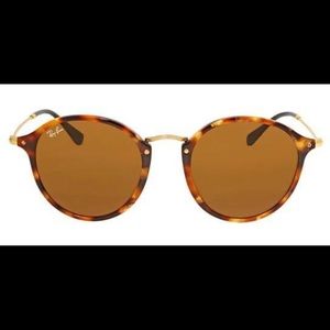 New RayBan Round Fleck Sunglasses